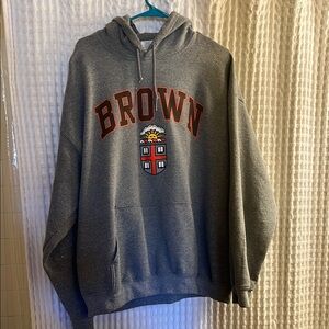 Brown University Gray Pullover Hoodie Sweatshirt